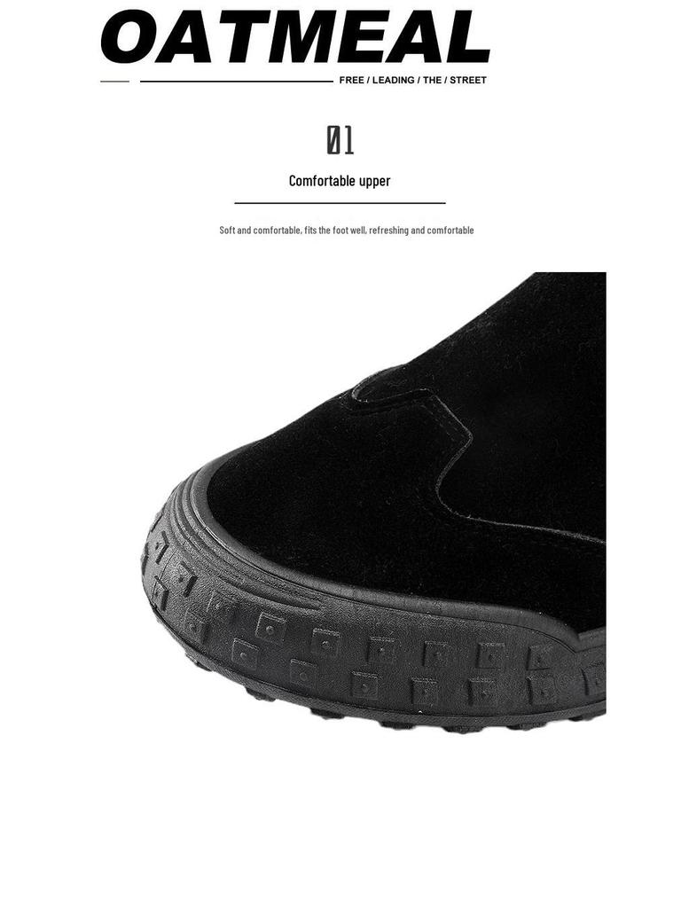 Clearance Men's Slip-On Work Shoes: Wear-Resistant, Non-Slip, Closed-Toe, Versatile, Lazy Labor Protection for Construction Sites.