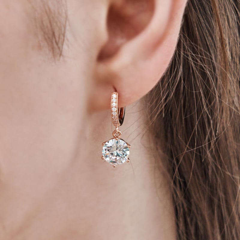 ELLE Jewelry 14K GF 3/5 1-carat Fine Basic One-Touch Earrings ELGPEE526