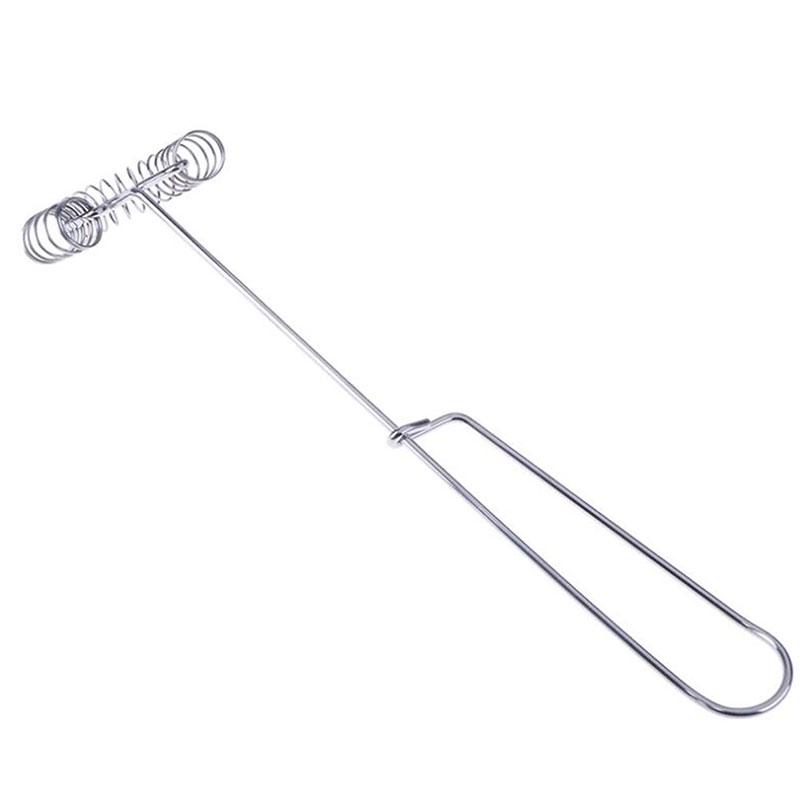 Manual Egg Beater Stainless Steel Spring Coil Mixer Egg Stirring Kitchen Tools серебряный