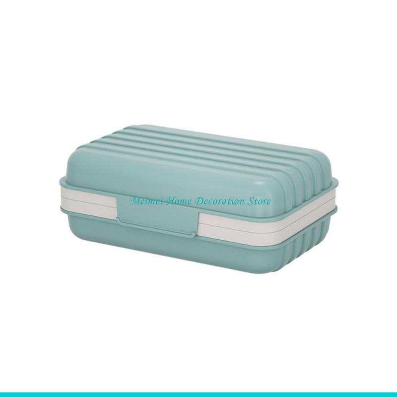 H7BF Soap Travel Container Soap Case Leakproof Soap Box Soap Saver Dish with Cover