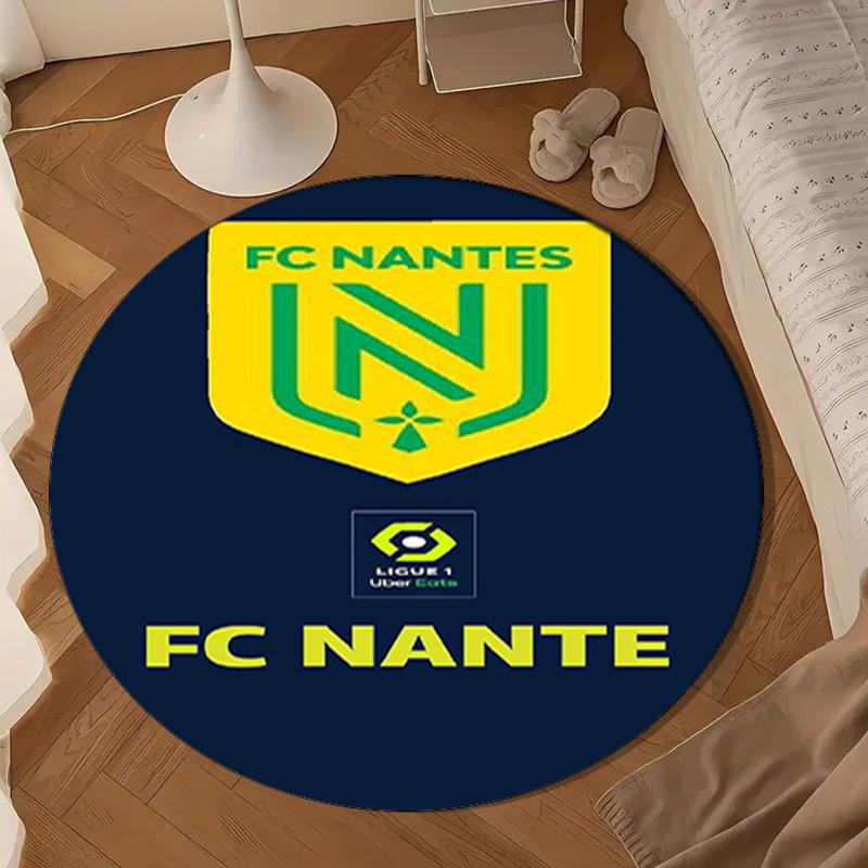 Fc Nantes Crest Design Round mat, Anti-slip Circle Carpet Chair rug For livingroom,Bedroom, doormat home decor Gift Christmas Gifts