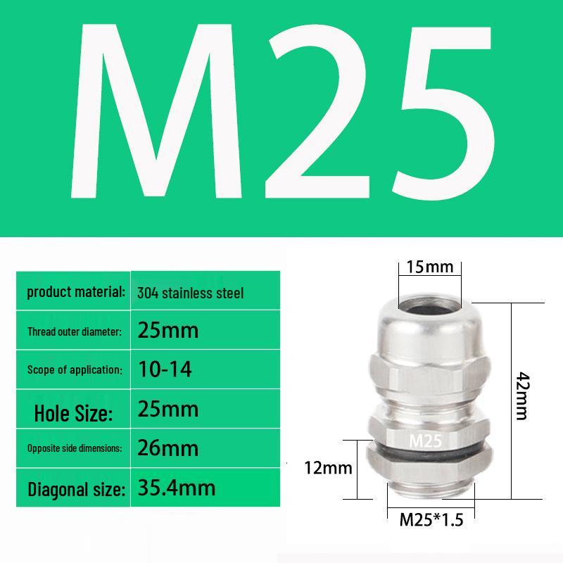 M Series Waterproof Stainless Steel Explosion-Proof Cable Gland and Sealing Connector