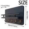 Wall Mounted Wooden Key Holder Floating Shelf Clothes Storage Rack Coat Hook  Home Decor