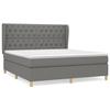 3128774 vidaXL Divan Bed with Mattress Dark Grey 160x200cm Fabric