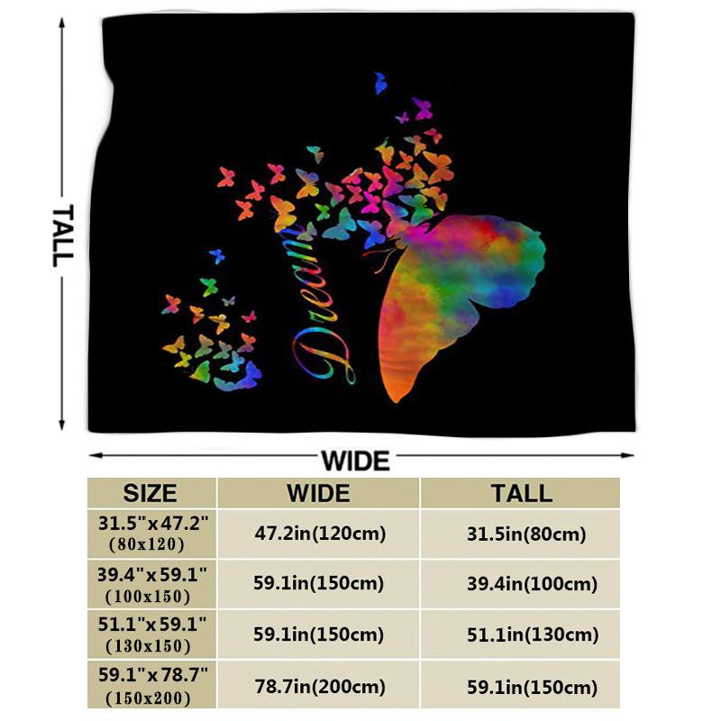 Printed Blanket Comfortable Soft Sofa Talk Blanket