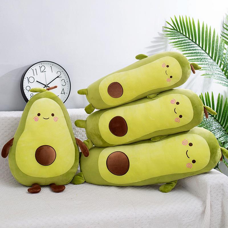 Long throw pillow avocado doll plush toy for girls pillow