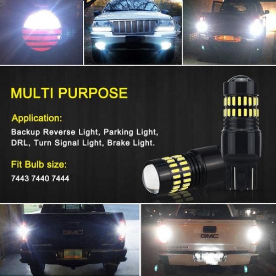 For Ram 1500 2500 3500 W/Projector 2014- 7440/7443 LED Reverse Back Up Light