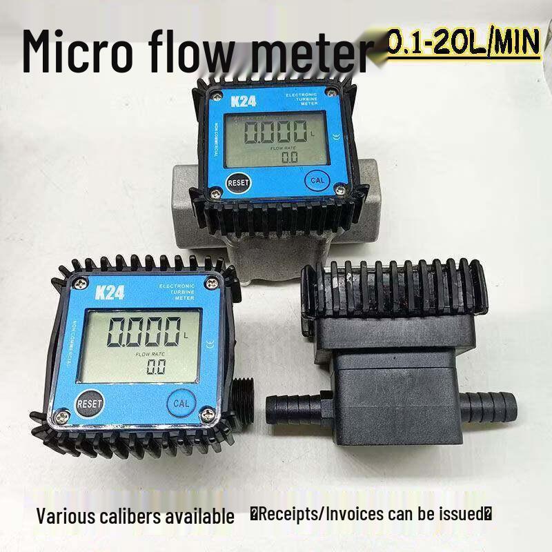 Aokewen 12mm Micro Turbine Flow Meter Gear Counter