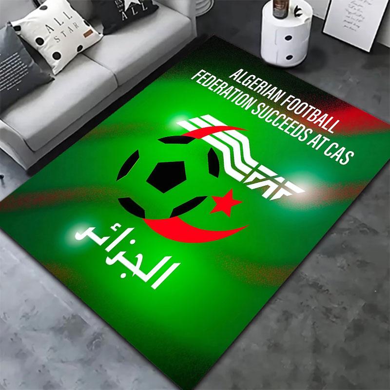 Algeria National Football Team Carpet Rug for Living Room Bedroom Home Sofa Decoration,Kids play Non-slip Floor Mat