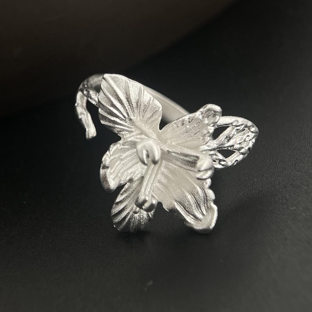 925 Sterling Silver Rings for Women Couple Minimalist Handmade Simple Flower Ring Fine Jewelry Gift Prevent Allergy