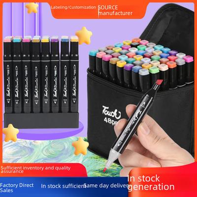 Double-Headed Quick-Drying Black Marker & Watercolor Pen Set for Kids