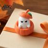 Ghost Style Decor Halloween Ornament 3D Printed Pumpkin Design Figure Double-layer Mini Desktop Decoration for Scented Candles Figure