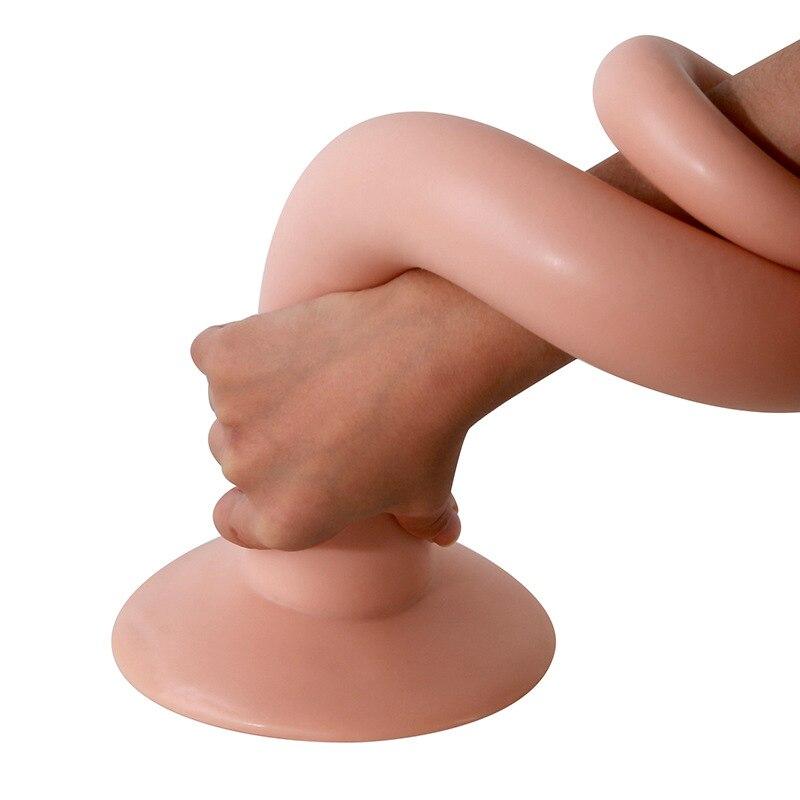 Silikonový anální kolík ocasní anální dilatátor Sexuální hračky pro dospělé Big Dildo s Sucker Fisting Realistický penis Gay BDSM Pegging Slave
