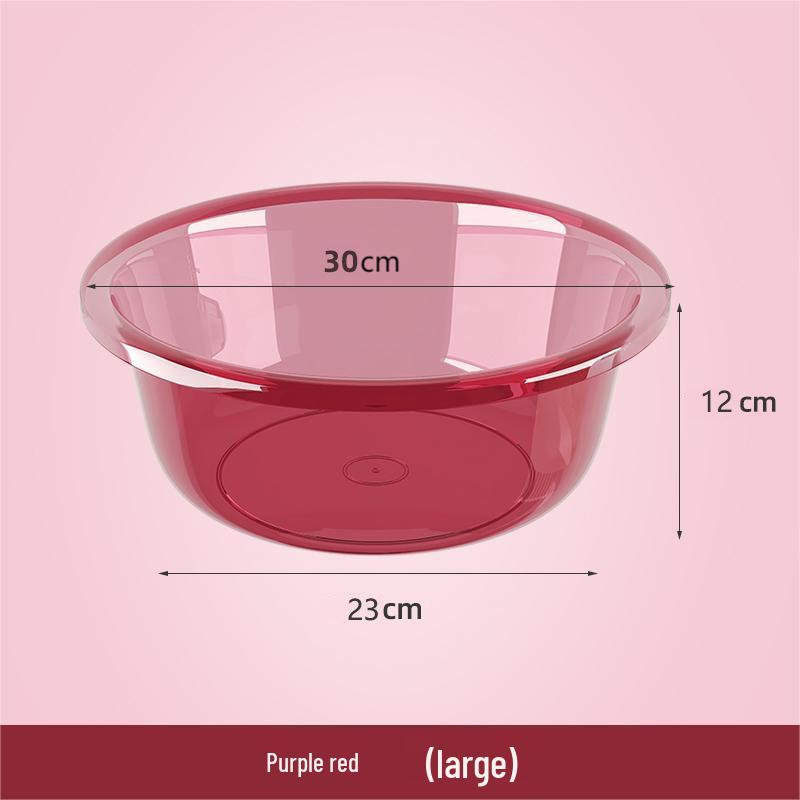 Durable Clear Plastic Washbasin for Vegetables, Laundry, and Foot Washing - Child and Baby-Friendly