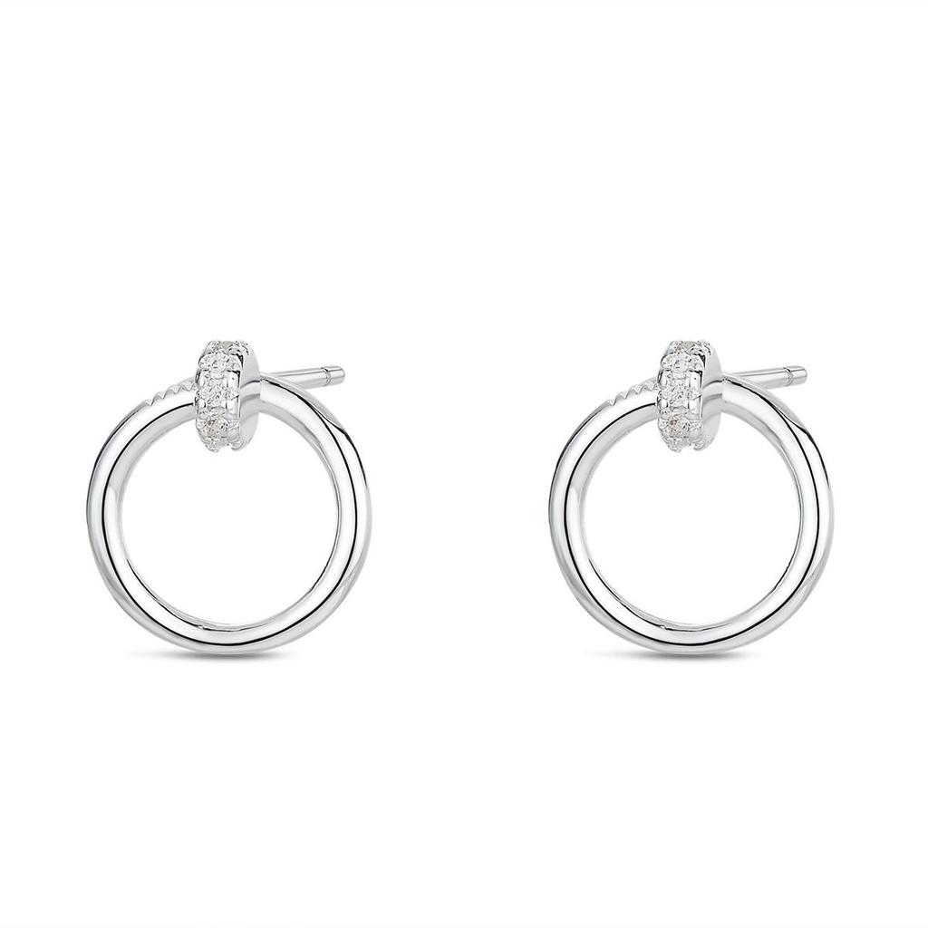 European and American High-End Irregular Hoop Stud Earrings - Versatile, Fashionable Cross-Border Jewelry