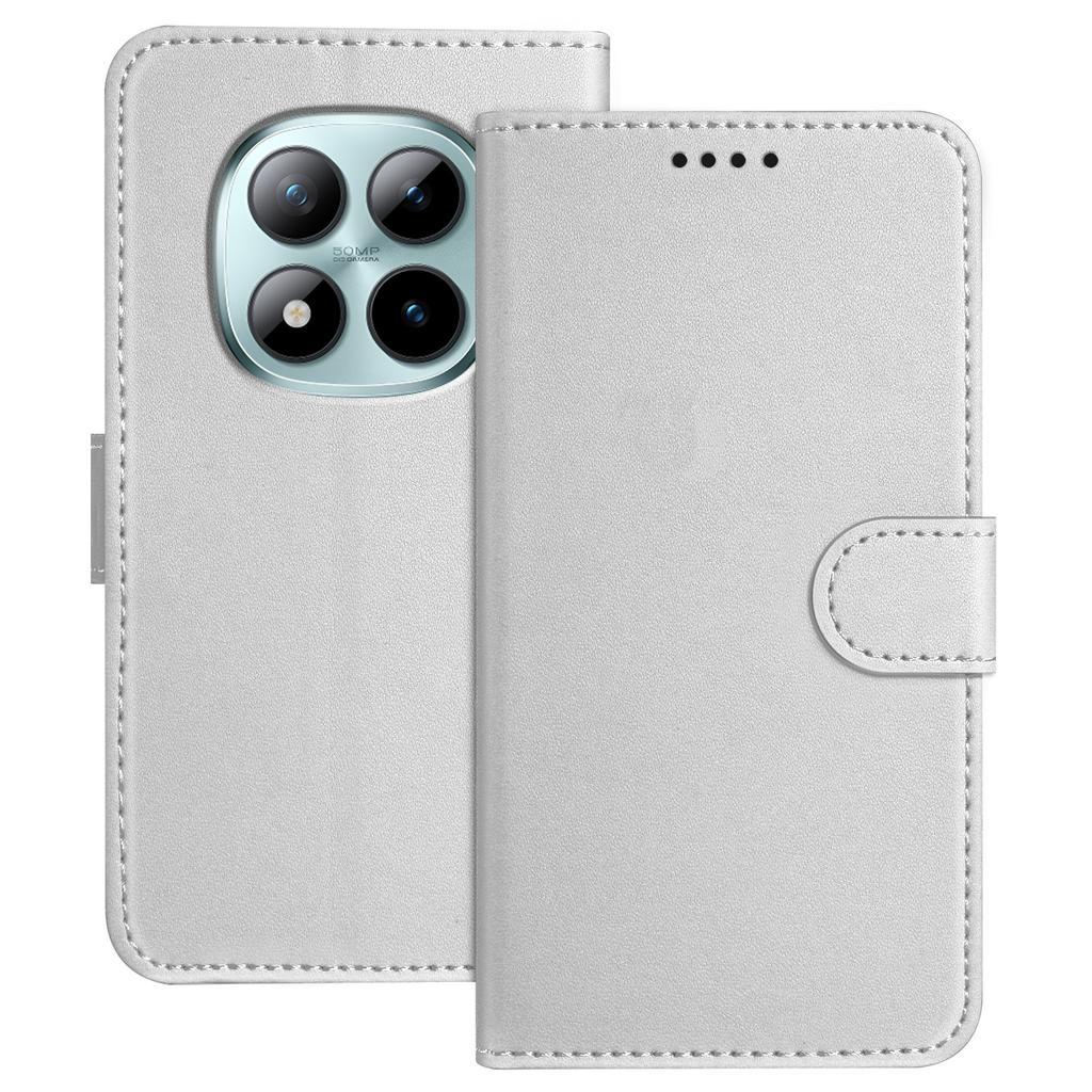 For Xiaomi Redmi Note 15 Pro+ 5G Leather Case Wallet Stand Solid Color Anti Drop Phone Cover