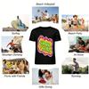 Good Vibes Graphic Print Casual T-shirt Unisex Loose Fit Retro Style Daily Wear Top Pure Cotton T-shirt