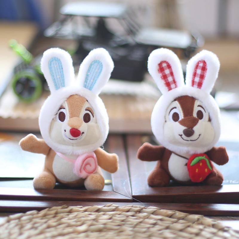 Cute Little Squirrel Pendant Plush Toy Doll Bag Hanging Decoration Keychain Doll