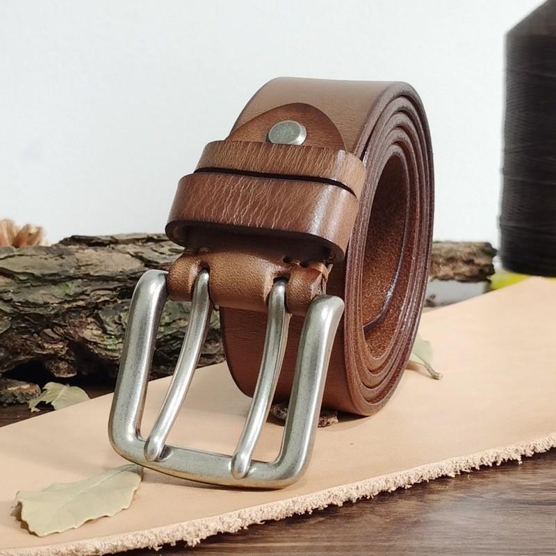 

Ремень мужской спецназ с двойной пряжкой из натуральной кожи, первый слой из натуральной бычьей шкуры, повседневный ремень в стиле ретро 110cm