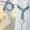 Drapery Holdback Nice-looking Fine Workmanship Reusable Ball Magnetic Curtain Buckle Holder for Bathroom