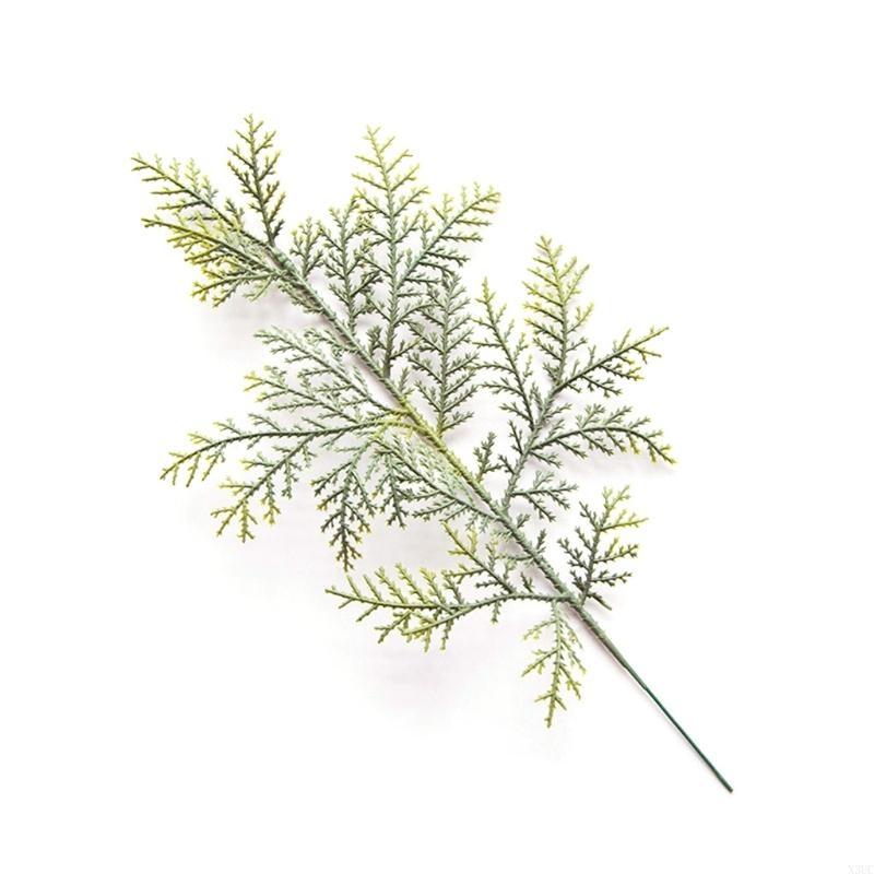 Christmas Artificial Leaves Simulation Pine Tree Branch for DIY Flower Arrangement Home Decoration Simulated Leaves X3UC