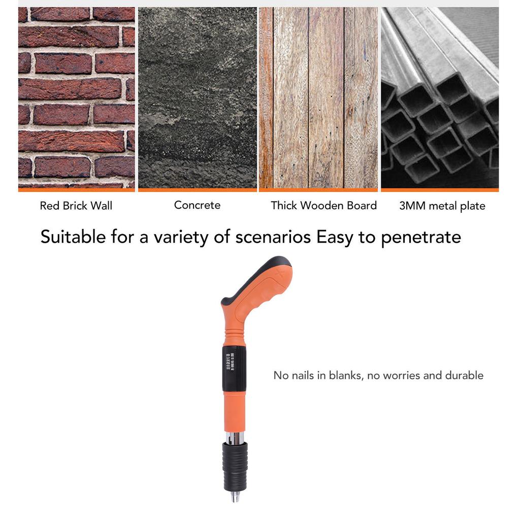 Manual Steel Nail Shooting Machine Detachable Handle Adjustable Mini Steel Nail Shooting Machine Portable Low Noise for Home