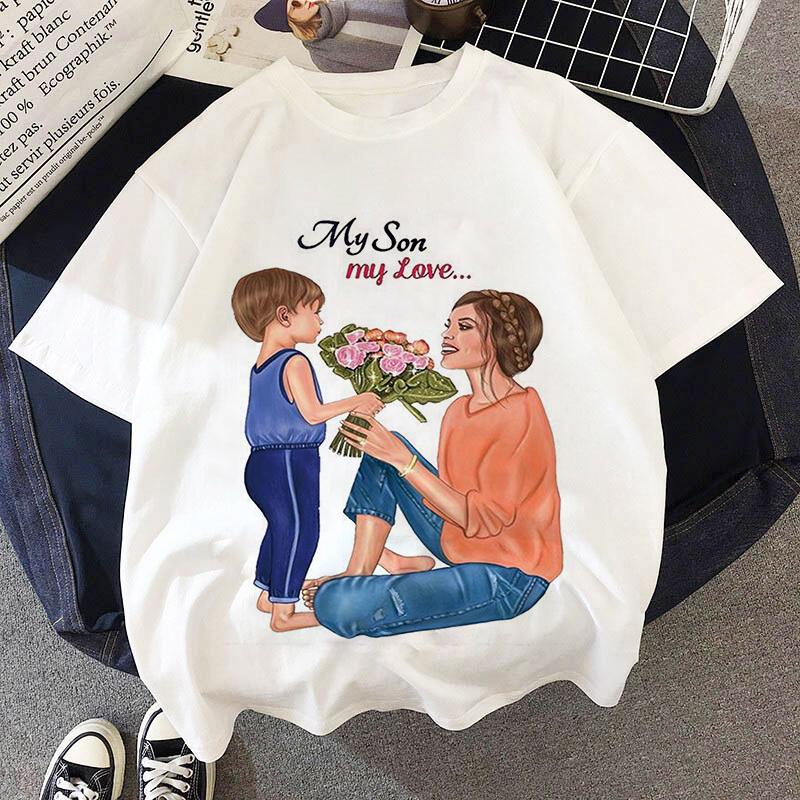 Mother Kids Kids T-shirts Girls Summer New Super Mom Dad Clothes Baby T Shirts Children Cute Sleeve Clothing Graphic T-shirt Tee