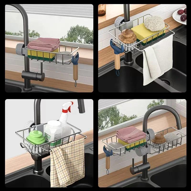 Faucet Hanging Type Drainage Rack For Kitchen Sink Bathroom Sink Holder Storage Rack Shelf Organizer Kitchen Accessories