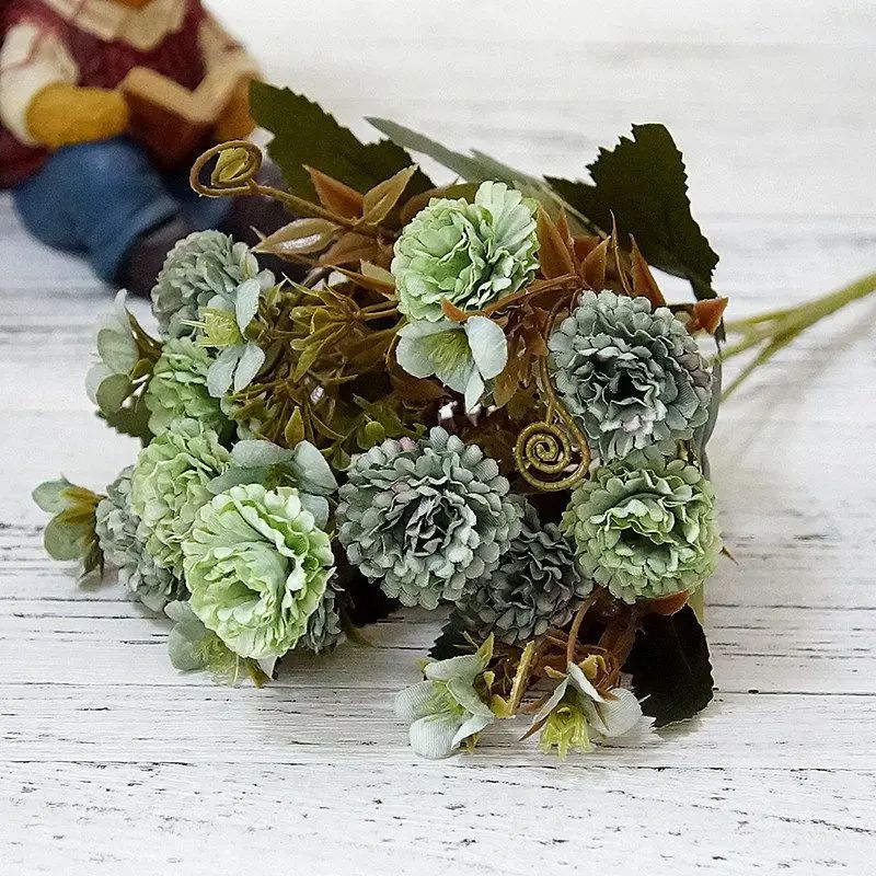 artificial flowers small carnation Christmas Wreath Home Needlework Handicraft Wedding arch Decor Artificial Flower Scrapbook