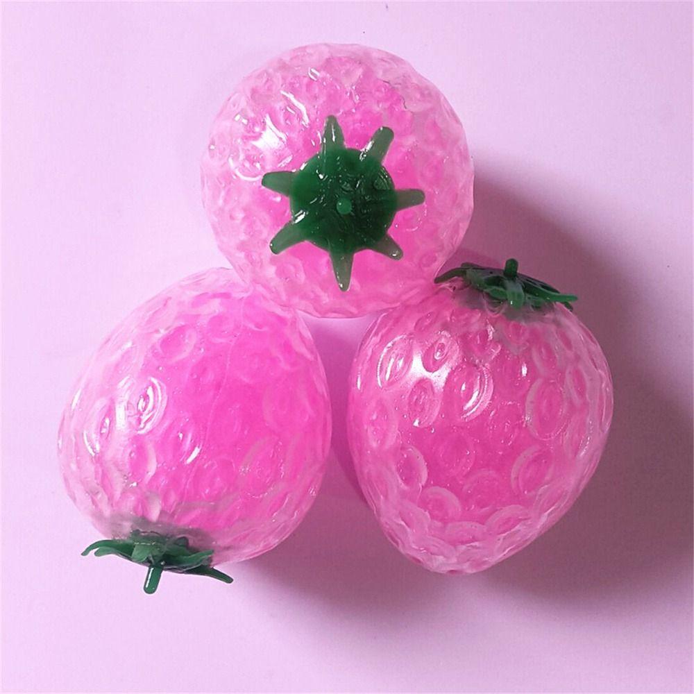 Brinquedo Fruta Morango Esponjoso Bola de Estresse Morango Bola de Contas de Morango Brinquedos de Apertar Brinquedos de Apertar Fidget