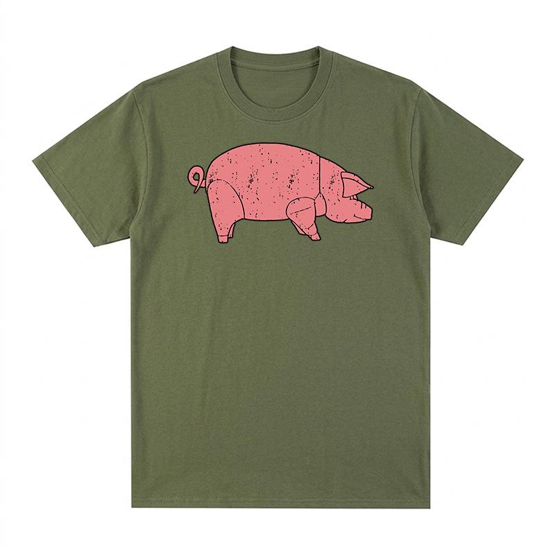 Animals Pig Floyds Fun Vintage Tshirt Comfortable Casual Retro YK Cotton Unisex T shirt New Tee Tshirt Womens Tops