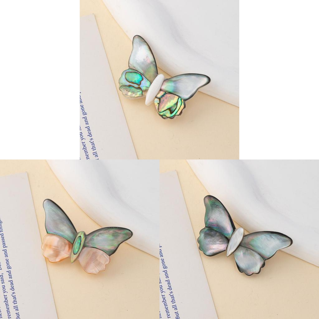 Shell Butterfly Brooch Handmade Craft With Dual Use For Fashion Accessories