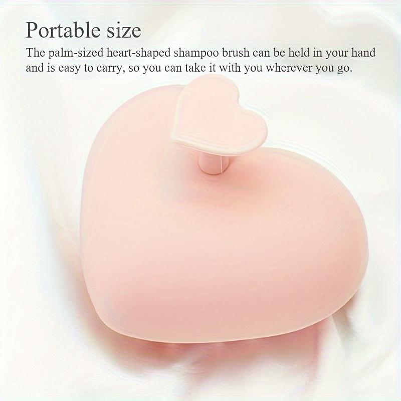 Silicone Scalp Massager with Heart Design Soft Nodes Ease Tension During Shampoo Enhances Hair Health Comfortable Grip