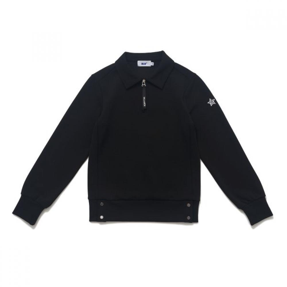 Blu DoT Volume Half Zip T shirT Bk