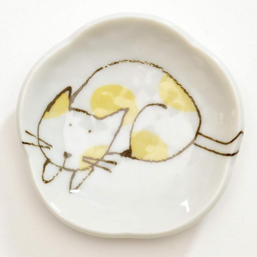 Yamako Small Plate Set of 5 Pieces Cat Plate Set of 5 Pieces