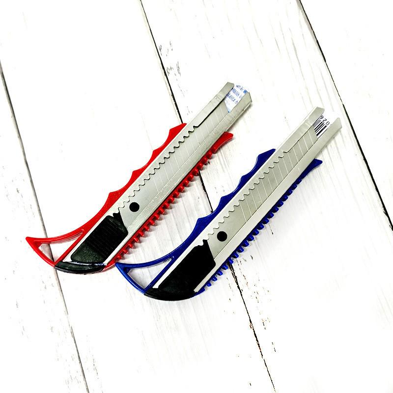 Large Stainless Steel Utility & Wallpaper Knife with Holder - Industrial Paper Cutter & Unboxing Tool