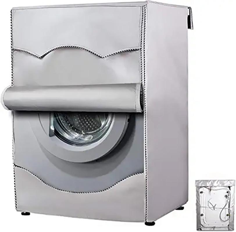 Washer-dryer cover Washing machine cover Polyester waterproof front load sunblock laundry silver coated dust cover