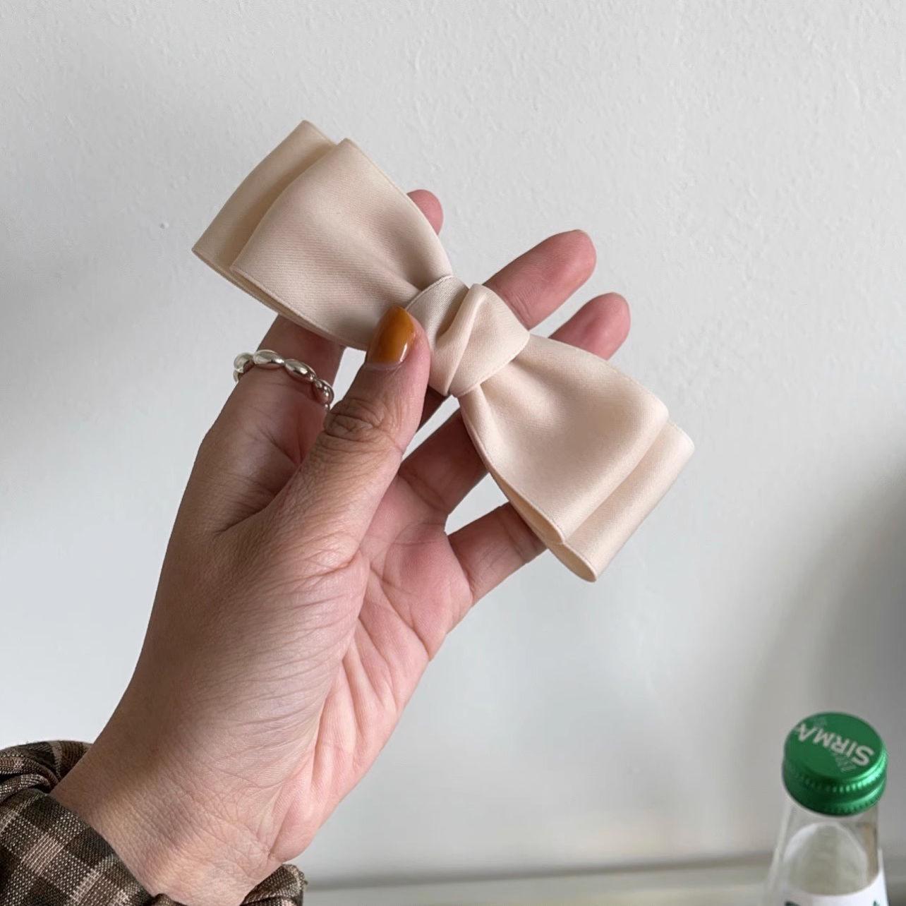 

Корейская черная заколка-бантик для женщин - универсальная заколка для волос с полузавязкой для всех причесок