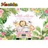 Mocsicka Safari Birthday Party Photography Background  Forest Jungle Baby Shower Children Customized Photo Backdrop Banner
