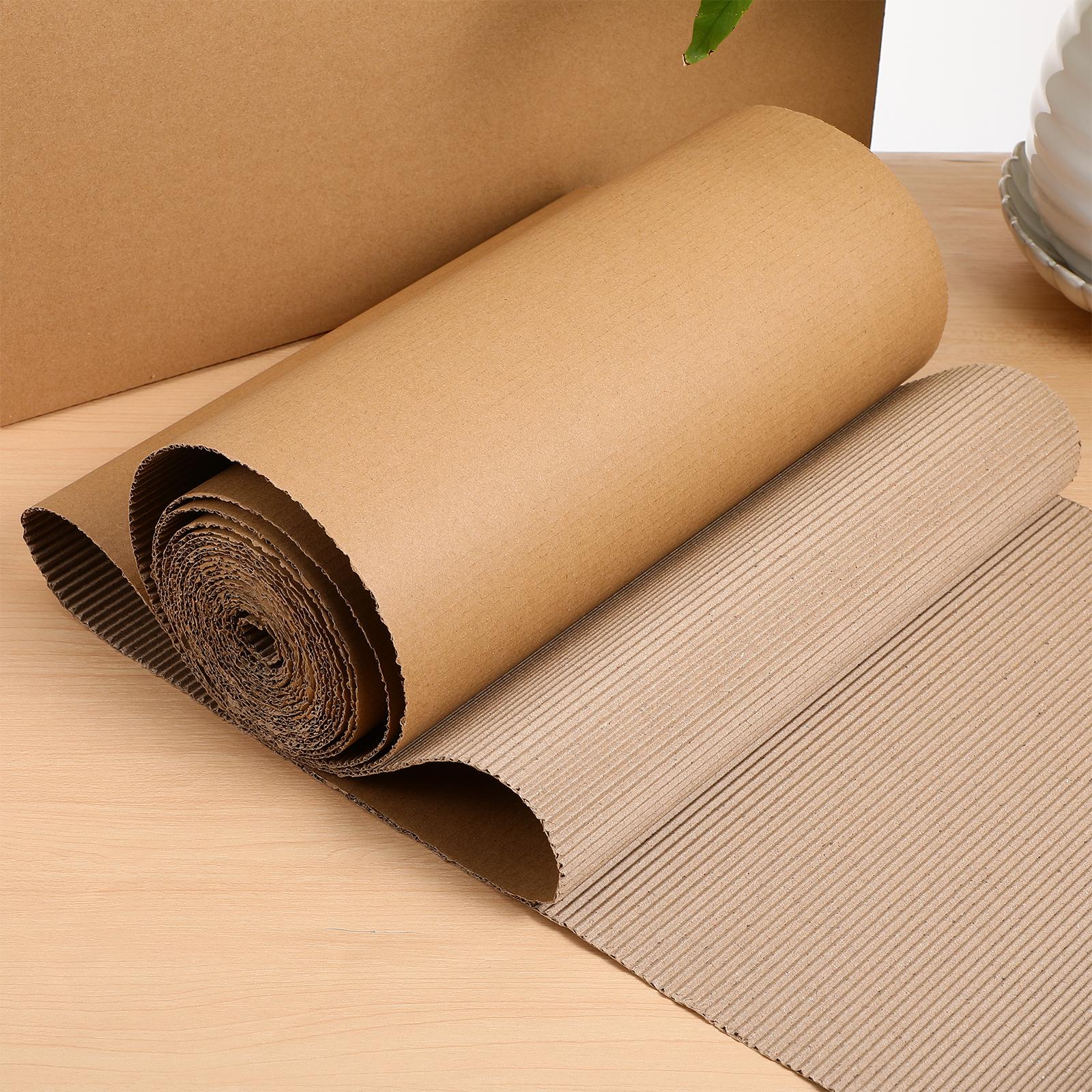 

1 Roll Corrugated Cardboard Roll Single Face Corrugated Craft Decor DIY Corrugated Roll Craft Packing Shipping Storage supplies As shown