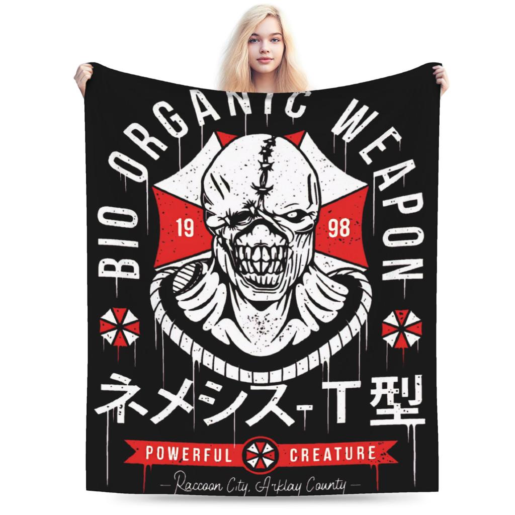 Residents Evils 9 Requiem Game Leon Accessories Blanket Cozy Soft Throw Blankets for Living Room Multiple Sizes Bedding Throws