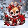 Creative Seasonal Wall Murals Christmas Deer Sticker PVC Elk Decal for Glass Windows Holiday Winter Theme Stickers Home Decor Waterproof Removable