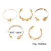 Gold Starfish Opening Bracelet Scallop Flower Upper Arm Bracelet for 5Pcs/Set Arm Accessories