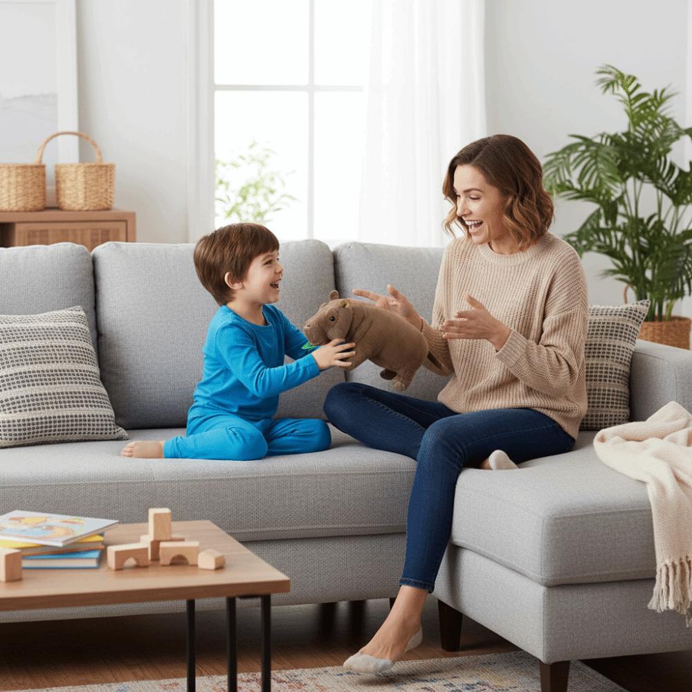 Stuffed Doll Plush Hippo Doll Simulation Hippopotamus Stuffed Toy Hippo Plush Toy  Girls Boys Gifts