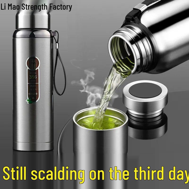 Portable Stainless Steel Insulated Water Cup for Men & Women - Large Capacity, Short, Stout, Ideal for Outdoor Sports & Car Use
