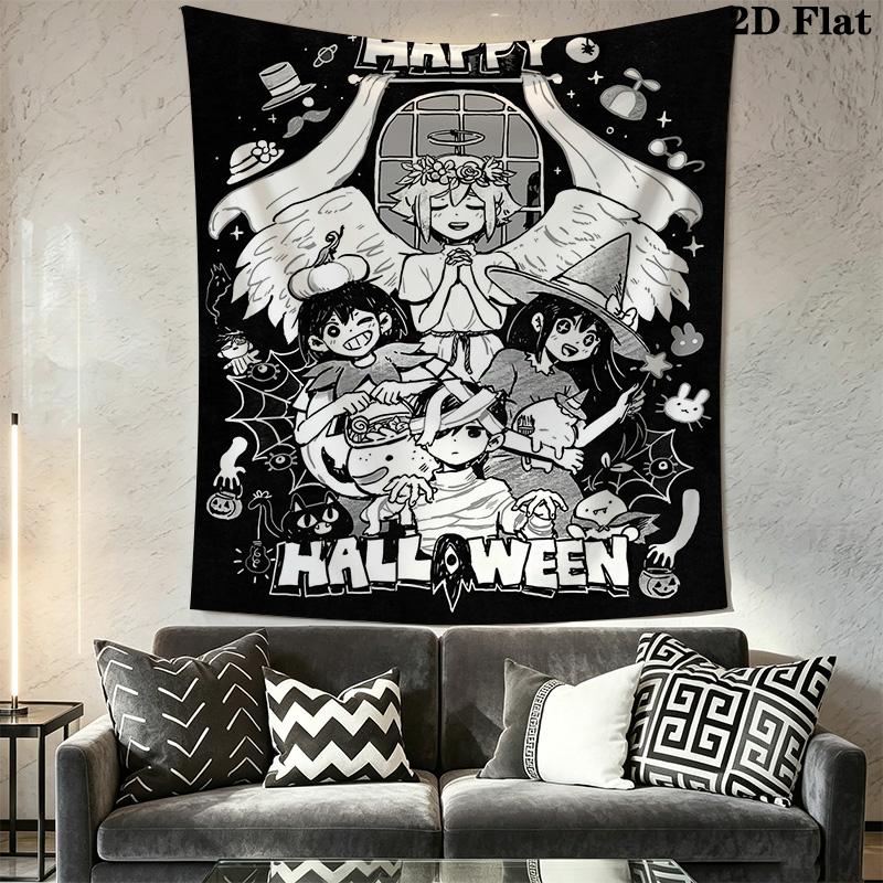 Omori Halloween Pattern Home Decor Tapestry, Wall Hanging, Decorative RV Wall Cloth.XGT0914174