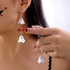 Cute Halloween Ghost Drop Earrings Hook for Women Men Necklace Metal Little Devil Earring Jewelry Festival Party Gift