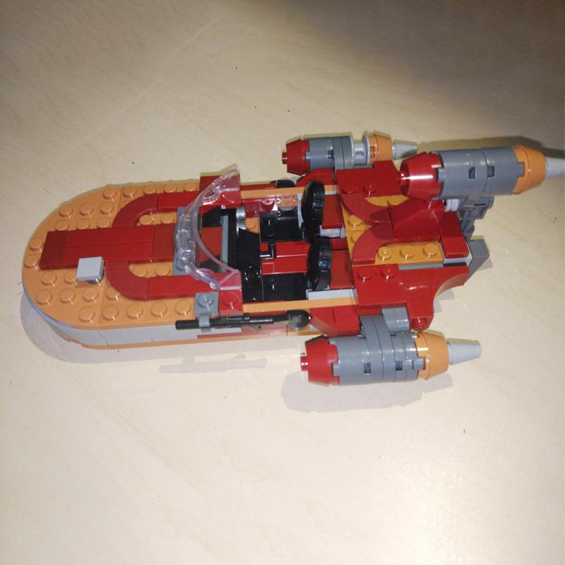 NEW MOC-56436 Space Plan X-34 Soro Suub Tan X-34 Landspeeder Fight DIY Building Blocks Minifigs Scale Airship Bricks Model Toys