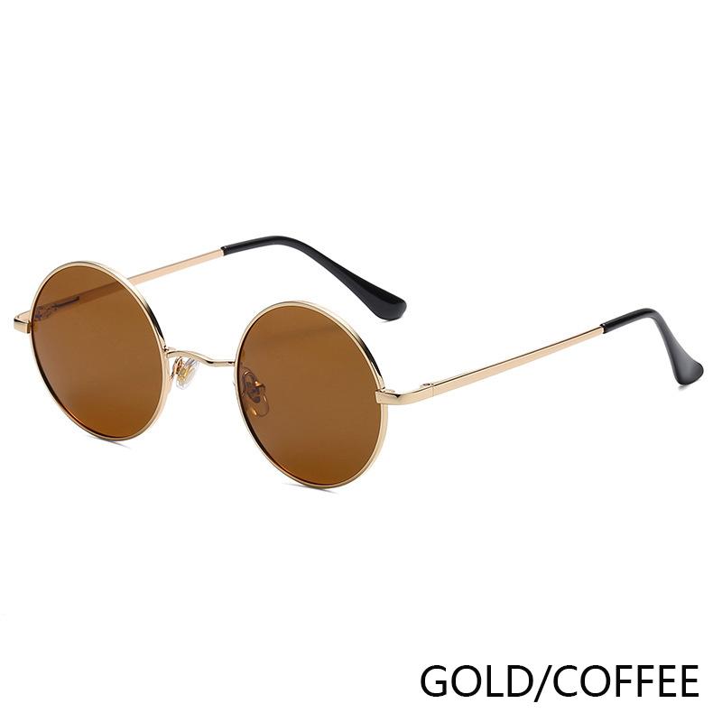 RUOBO Retro Gepolariseerde Ronde Metalen Montuur Zonnebril Brillen Voor Mannen en Vrouwen Autorijden Vissen Merk Designer Zonnebril UV400 Metal Frame