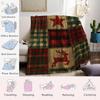 Rustikaler Xmas-Karostoff-Flanell-Decke Warm Weich Halloween Weihnachten Sofa Warm Gemütlich Dekorative Deko Geschenk für Alle Jahreszeiten